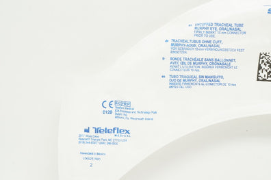 Teleflex 5-10408 Hudson RCI Sheridan Uncuffed Tracheal Tube 4.0 ID x 5.5mm OD(x)